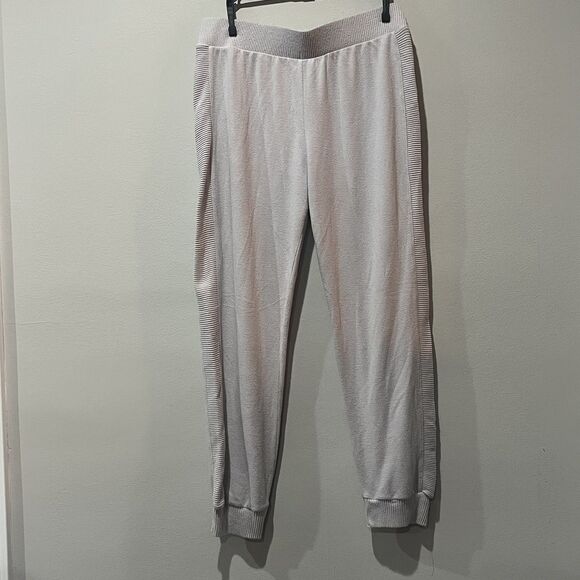 Eberjey Joggers Women’s Medium Gray Ribbed Modal Blend Cozy Soft Loungewear - Picture 1 of 6